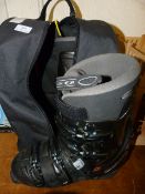 Pair of Soloman Ski Boots in Case