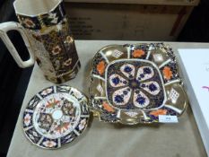 2 Royal Crown Derby Plates A/F & Jug