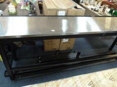 *8ft Stainless Steel Topped Work Bench