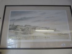 Print Depicting a Coastal Scene