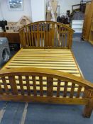 Pine Kingsize Bed in Antique Pine Finish