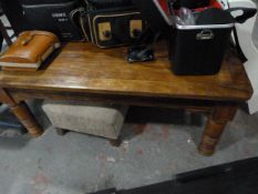 Teak Coffee Table on 4 Turned Legs