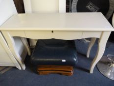 Cream Hall Table with Lockable Draw