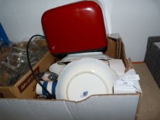 Box Containing Branded Bar Glass - China Ware -  2 Slice Toaster etc
