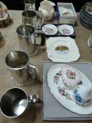Collection of Tankards - Wedgewood Trinket Ware etc