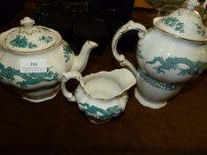 3 Pieces of Green Dragon Teaware