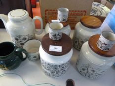 3 Hornsea Pottery Cannisters - Tea Pot etc