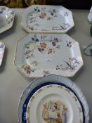 2 Wedgewood Devon Rose Meatplates & Selection of Cabinet Plates