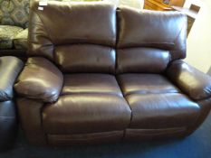 *LA-Z-BOY 2 SEATER POWER Recliner in Brown Leather