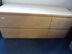4 Drawer Beech TV Unit