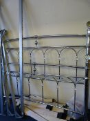 Polished Chrome & Crystal King Size Metal Bed