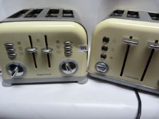 *2 Morphy Richards 4 Slice Toasters - Cream