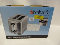 *Brabantia Stainless Steel 2 Slice Toaster