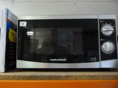 *Morphy Richards 800w Microwave Oven - Silver & Black