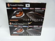 *2 Russell Hobbs Steamglide Professional Irons