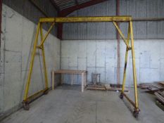 Mobile Lifting Gantry Complete with 3 Phase Electric Chain Hoist