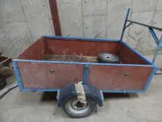 6X4 Single Axle Trailer with 50MM Ball Couplings and Ladder Rack