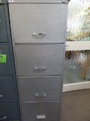 *4 Drawer Foolscap Filing Cabinet Silver