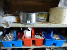 3 Component Trays and Assorted Nails and Fixings etc - 2 Shelves