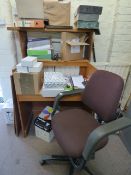 *Brown Office Swivel Chair and Home Office Unit