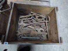 Box Containing Old Engineering Tools