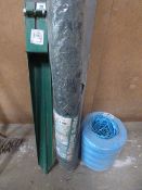 Roll of Plastic Coated Chicken Wire, Baler Twine and Fence Post Support