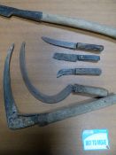 2 Sickles, Slasher and an Assortment of Early Knives