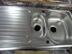 *Pyramis 1 1/2 Bowl Inset Stainless Steel Sink