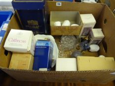 Box containing Glass Ware - Thomas Webb Decanter - Carltonware etc