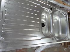 *33 Pyramis Bowl & a Half Inset Stainless Steel Sinks