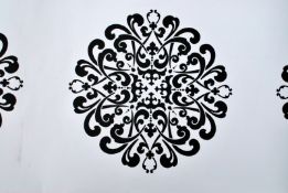 6 Rolls of Caramel Creations White Floral Wall Paper