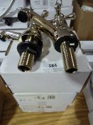 *3 Pairs of Swirl Gold Taps