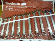 11 Piece Combination Metric Spanner Set