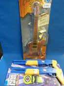 *2 City Police Play Sets & Guitar