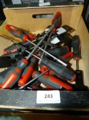 Box of Assorted Screwdrivers etc