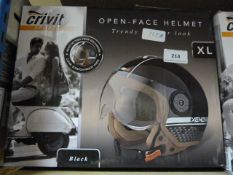 Crivit Trendy Leather Look Open Face Helmet Size Extra Large