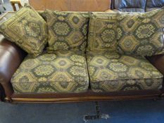 Brown Leather 2 Seat Settee