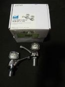 *3 Sets of Swirl Metal & Acrylic Bath Taps