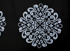 5 Rolls of Black Floral Wall Paper