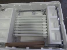 *Victorian Style Chrome & White Heated Towel Rail