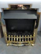 Black & Brass Electric Fire Insert