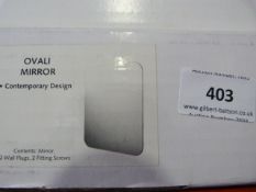 Swirl Double Towel Rail & Ovali Wall Mirror