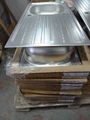 *25 Pyramis Stainless Steel Single Bowl Inset Sink Units with Drainers