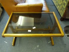 Glass Topped Coffee Table