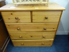 Pine Chest of 3 Long & 2 Short Drawers