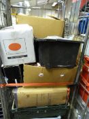 Trolley Containing Assorted Glassware - Printer Cartridges - Ironmongery & Fixings - Books etc