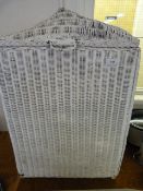 White Wicker Linen Basket