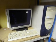 Desktop Computer with Flatscreen Monitor