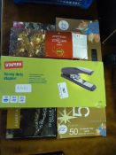 Pair of Heavy Duty Staplers & 3 Boxes of Christmas Lights