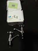*2 Sets of Swirl Traditional Chrome  Basin Taps